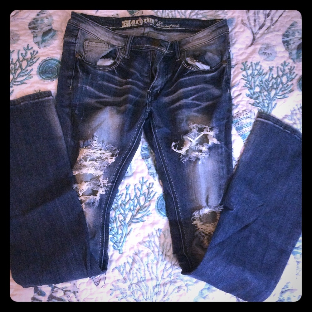 Machine Brand Skinny Bootcut Jeans